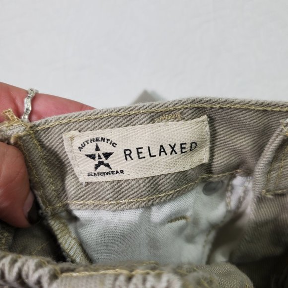 Vintage Tan Elastic Waist Jeans kids 6 SLIM - Picture 5 of 7